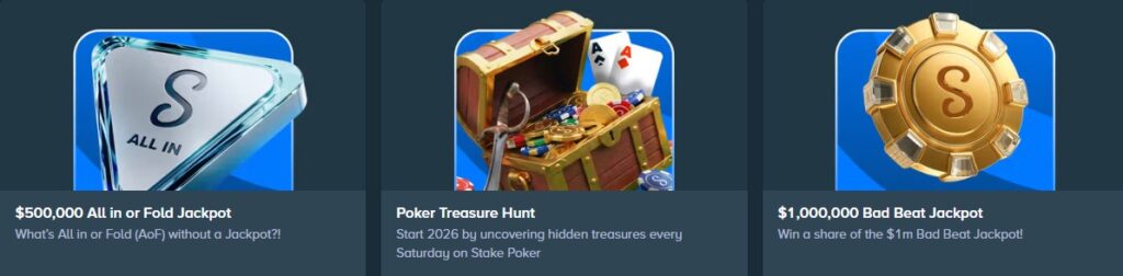 Sign up on Stake Poker using SMPBONUS code and get the most out of the available promotions