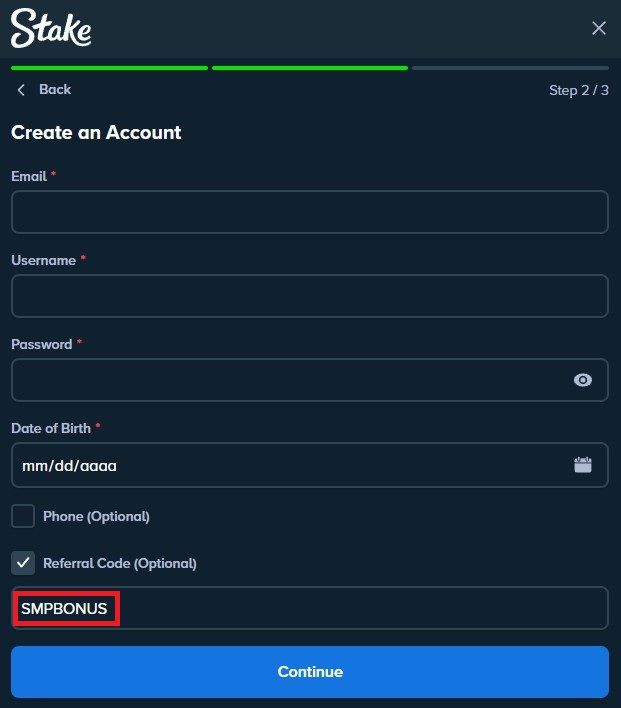 Register on Stake Poker using SMPBONUS code and get the best benefits