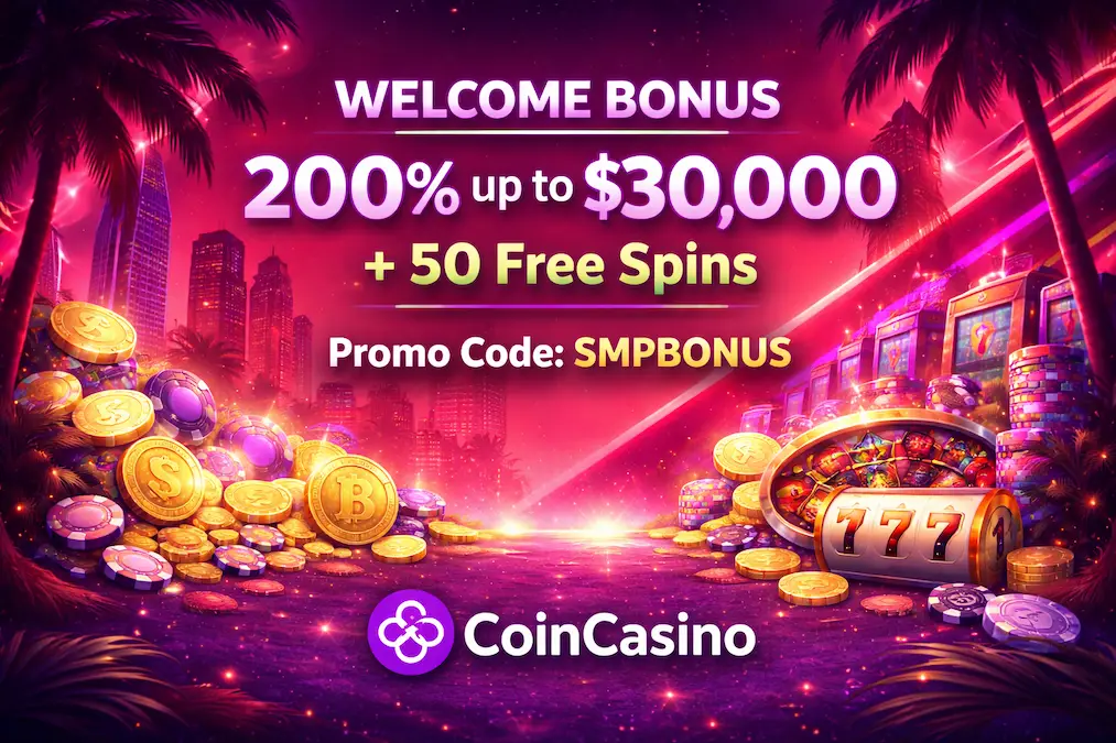 CoinCasino review & independent platform testing - Welcome Bonus with the SMPBONUS code