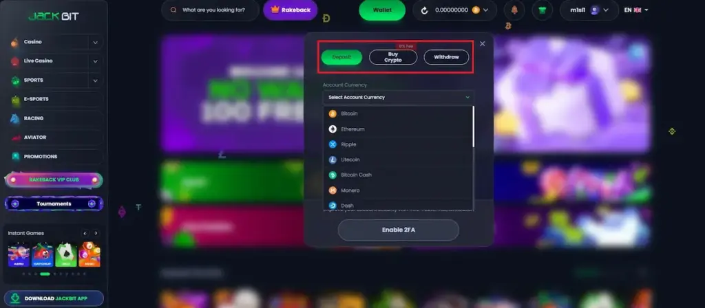 Justbit casino promo code