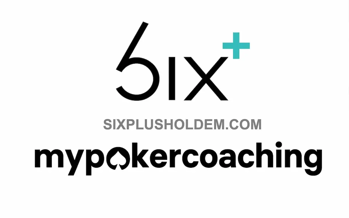 SixPlusHoldem and MyPokerCoaching partnership logos for the official Short Deck poker training review.