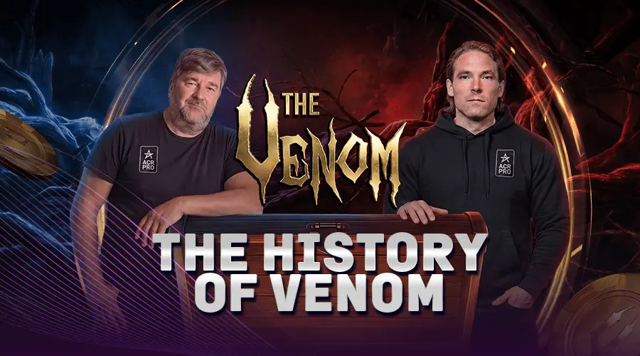Shaun Deeb and Alex Foxen featured in ACR Poker’s The History of Venom graphic