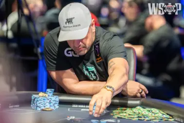 Michael Mizrachi in action at the 2026 WSOP, where he won his ninth bracelet