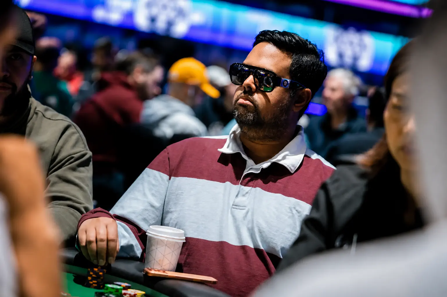 Jason James sitting at the poker table during the ultimate WSOP 2026 Main Event Cooler hand.