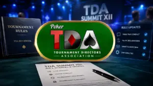 TDA Summit XII featured image highlighting the biggest TDA poker rule changes for 2026, including tournament rules and player conduct updates.