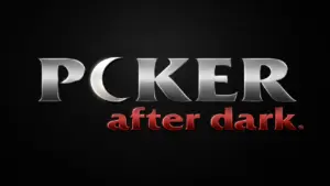 Official Poker After Dark television show logo on a black background