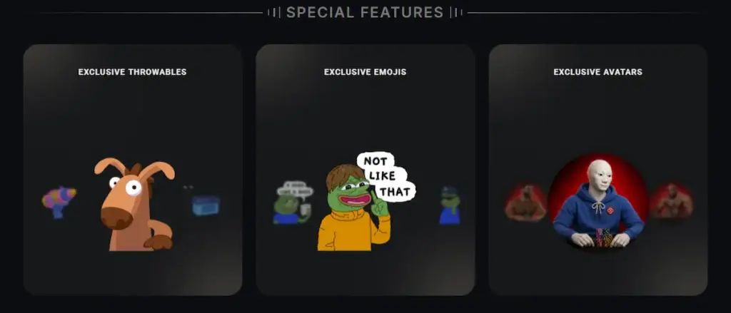 CoinPoker 3-Bet Club exclusive throwables, emojis and avatars