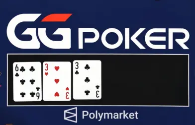 Poker board texture example showing a 6♣ 3♥ 3♣ paired flop