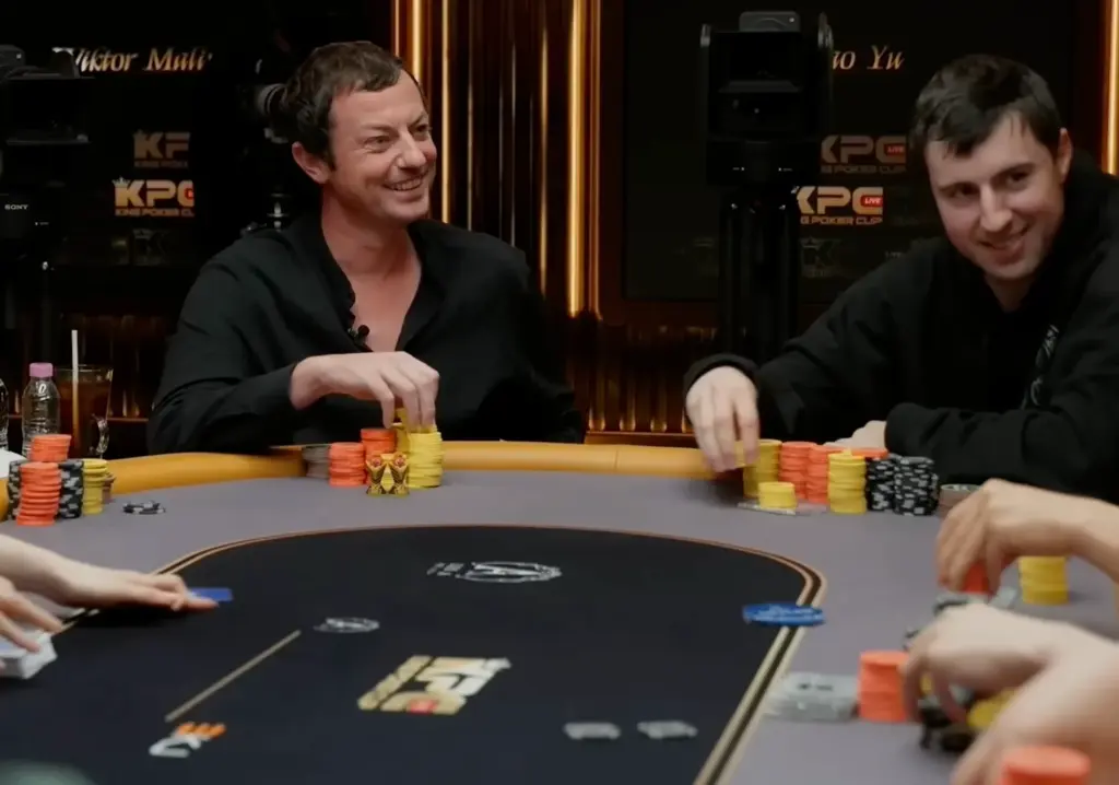 Squid Game-inspired poker tokens in KPC live poker stream